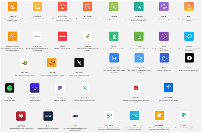 Samsung Smart Fridge Apps