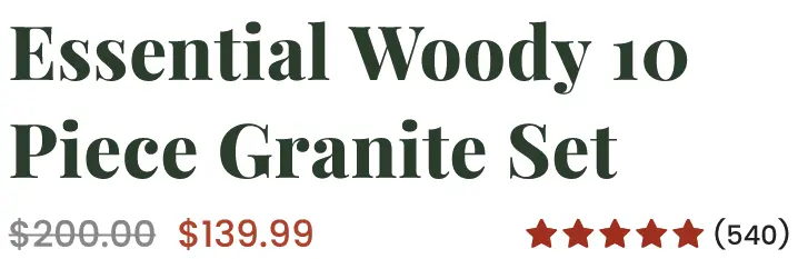 Carote Essential Woody 10 Piece Granite Set Pricing