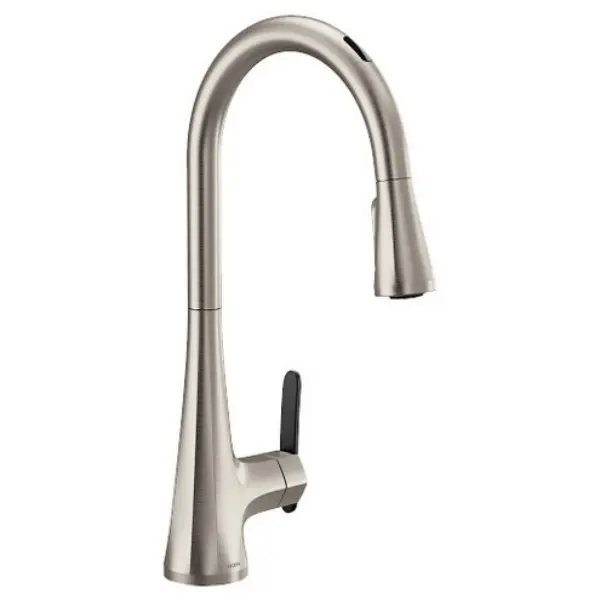 Moen Sinema Smart Kitchen Faucet Spot Resist Stainless One-Handle High Arc Pulldown- S7235EVSRS - 7 Best Touchless Kitchen Faucets