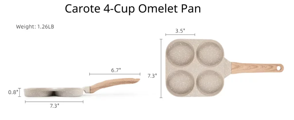 Carote 4-cup omelet pan
