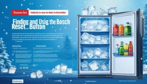 Infographic for Finding and Using the Bosch Ice Maker Reset Button